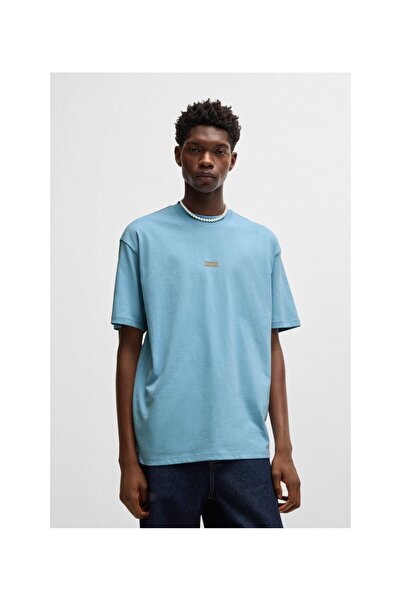 HUGO Yeni sezon logo hikayeli pamuklu penye tişört