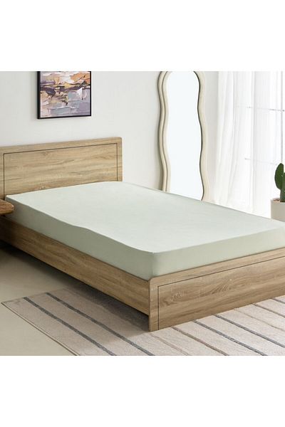 Home Box Derby Solid Microfiber Double Fitted Sheet 140x200+25 cm