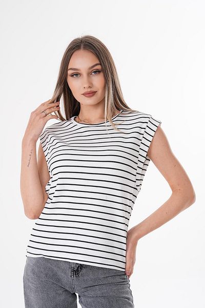 ŞİMAL Tricou sport cu decolteu cu dungi pentru damă 250082   -