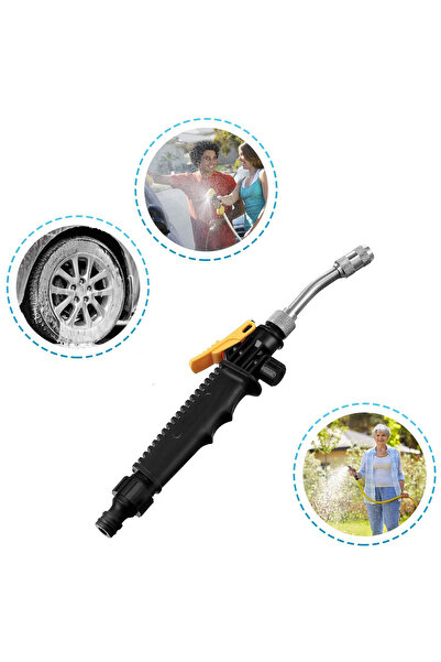 ShopFast 30cm Bahçe Sulama Yüksek Basınçlı Metal+Plastik Su Tabancası Oto Yıkama Ve Sulama