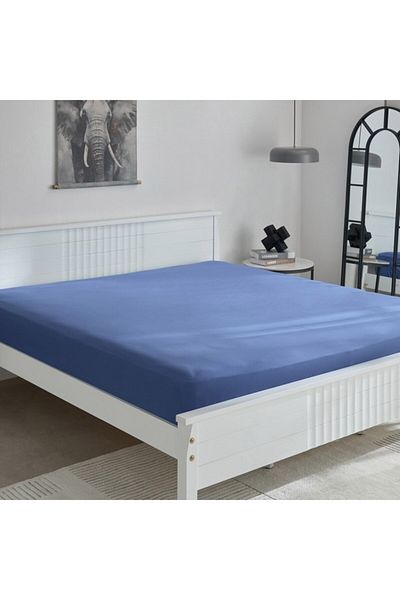 Home Box Derby Solid Microfiber King Fitted Sheet 180x200+25 cm