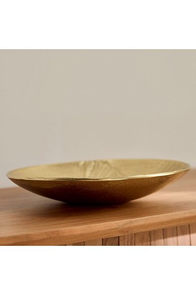 Home Box Popin Aluminium Etched Round Tray 30x30x5 cm