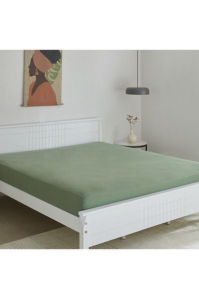 Home Box Derby Solid Microfiber King Fitted Sheet 180x200+25 cm