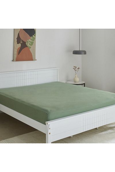 Home Box Derby Solid Microfiber Olympic Queen Fitted Sheet 160x200+25 cm