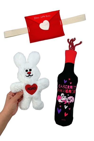 Havhav Plush Dog Toy Set - Hav Love You, Vikvikli Wine and Rustle Rabbit