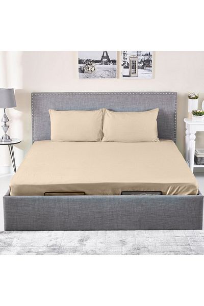 Home Box Ballina Solid Cotton Super King Fitted Sheet 200x200+33 cm