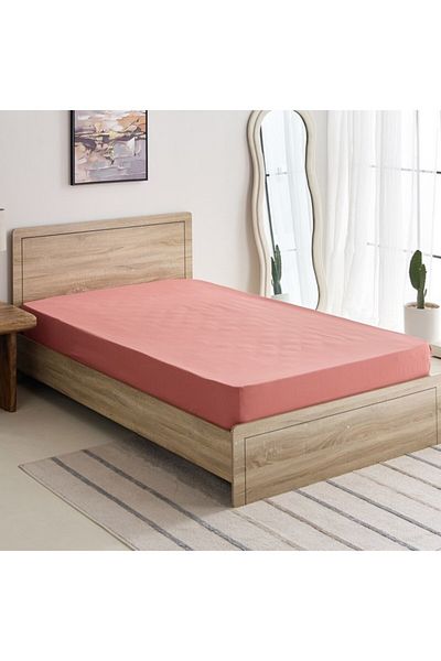 Home Box Derby Solid Microfiber Double Fitted Sheet 140x200+25 cm