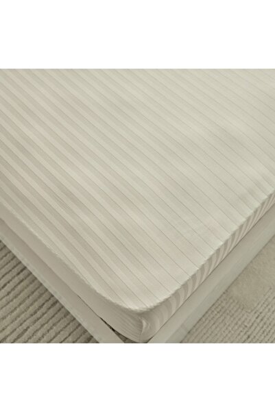 Home Box Hamilton Satin Stripe Olympic Queen Fitted Sheet 160x200+36 cm