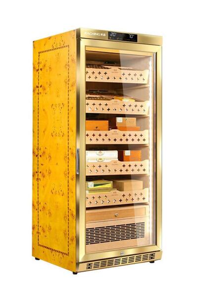 Raching Cigar Cabinet Elektronik Puro Dolabı Gold Mon1800a