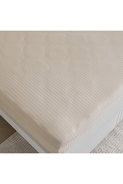 Home Box Hamilton Satin Striped King Fitted Sheet 180x200+36 cm
