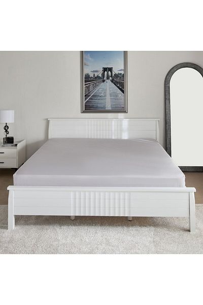 Home Box Purely Percale King Fitted Sheet 180x200+40 cm