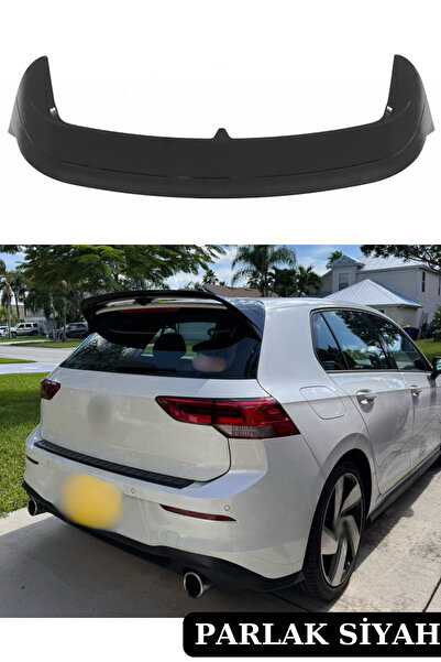 SML Dizayn Golf 8 R Spoiler Parlak Siyah Plastik Golf 8 CS Bagaj-Üstü-Spoyler...