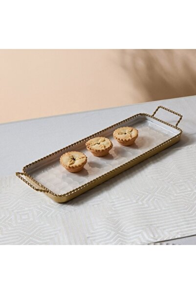 Home Box Lera Shell Enamel Elongated Tray 47x16x4 cm