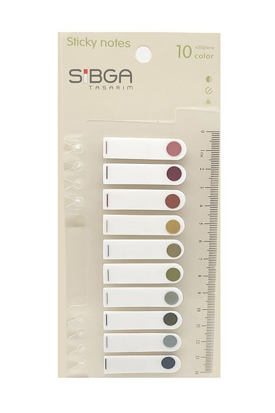 sibga tasarım Transparent White Half Post-It, 200 Sheets Bookmark Post-It Sticker