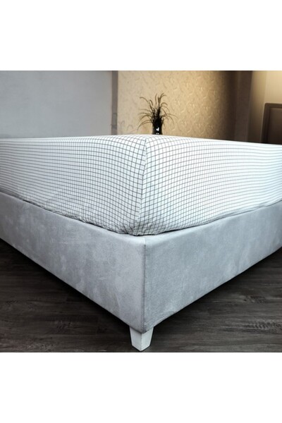 Home Box Malta Striped Printed Cotton King Flat Sheet 240x260 cm