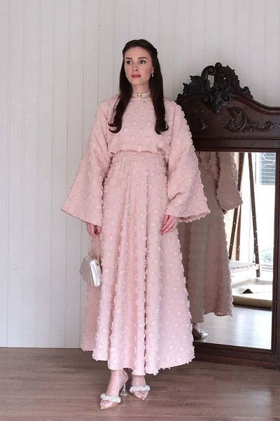 Ceylan Otantik Powder Tassel Detail Skirt Set