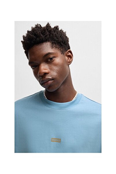 HUGO Yeni sezon logo hikayeli pamuklu penye tişört