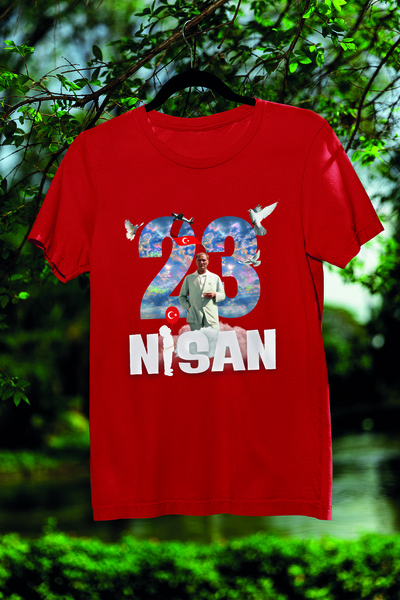 MYADA تي شيرت أطفال مطبوع عليه أتاتورك وسماء خاصة 23 أبريل 23430