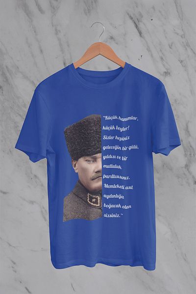 MYADA 23 aprilie 19 mai Cuvintele lui Ataturk către cei mici Tricou imprimat pentru copii