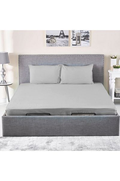 Home Box Ballina Solid Cotton Super King Fitted Sheet 200x200+33 cm