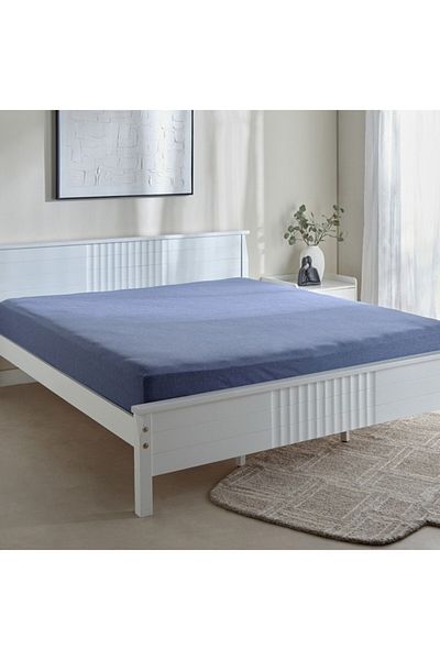 Home Box Lavish Triblend Melange Aouli Printed Cotton King Fitted Sheet 180x200+33 cm