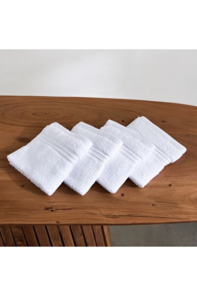 Home Box Cloud Soft Serene Zero Twist 4-Piece Face Towel Set 30x30 cm