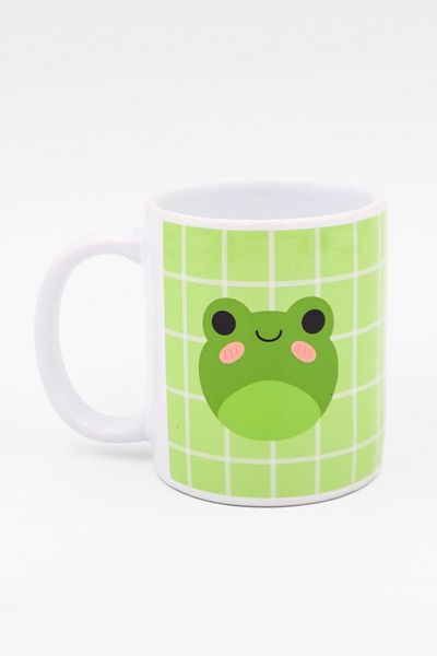 EFBUTİK White Checkered Frog Mug