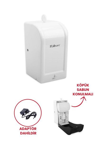 Flosoft Diva Automatic Foam Dispenser 700ml (ΠΕΡΙΛΑΜΒΑΝΕΤΑΙ ΑΝΤΑΜΟΡΦΩΤΗΣ) Λευκό