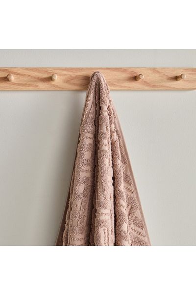 Home Box Opulence Serenity Solid Jacquard Turkish Cotton Bath Towel 70x140 cm