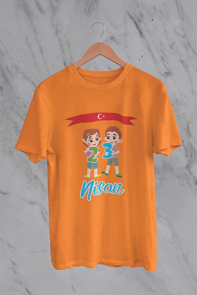 MYADA 23 aprilie Tricou pentru copii cu steag personalizat și imprimeu pentru copii vesele