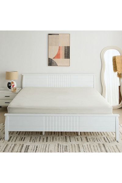 Home Box Houston Veilth Cotton Printed Queen Fitted Sheet 150x200+33 cm