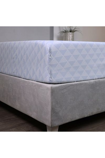 Home Box Malta Pixel Printed Cotton Super King Fitted Sheet 200x200+33 cm