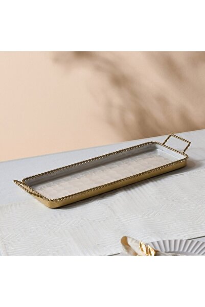 Home Box Lera Shell Enamel Elongated Tray 47x16x4 cm