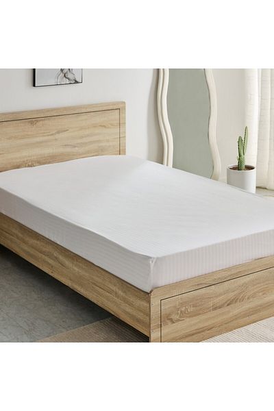 Home Box Hamilton Satin Stripe Twin Fitted Sheet 120x200+36 cm