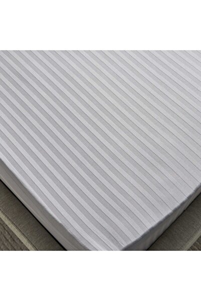 Home Box Hamilton Satin Stripe Twin Fitted Sheet 120x200+36 cm