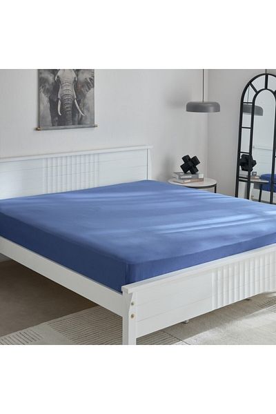 Home Box Derby Solid Microfiber Queen Fitted Sheet 150x200+25 cm
