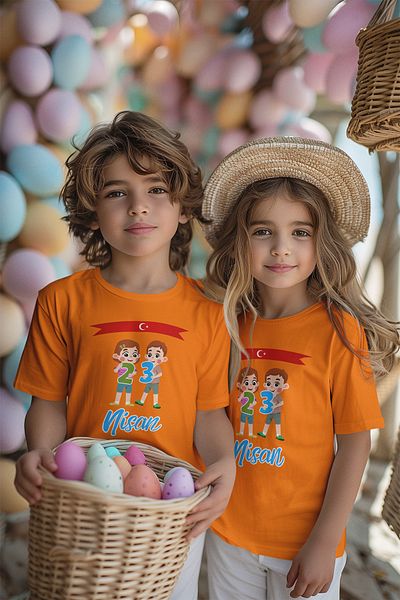 MYADA 23 aprilie Tricou pentru copii cu steag personalizat și imprimeu pentru copii vesele