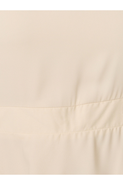 Styli Plus Cream Midi Dress with Shoulder Bow Detail