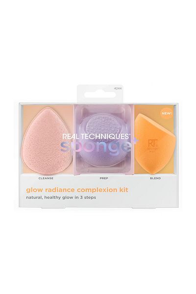 Real Techniques Rt-4244 Glow Radiance Complexion Kit Skin Care Makeup Sponge Kit