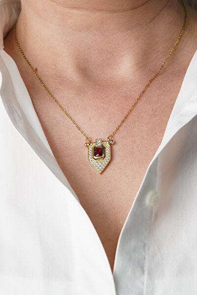 FRNCH Zirkon Taşlı Altın Renk Kadın Kolye FRJ30818-918-G