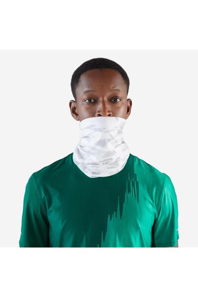 Decathlon Multi-Purpose Running Collar/Bandana - Grey/White - Kiprun