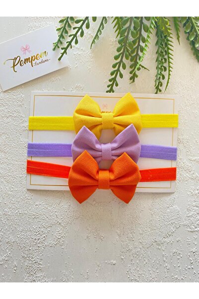 pempem bandana Kiz bebek Keten fiyonk bandana