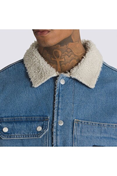 Vans Pánský modrý džínový kabát Drill Chore Sherpa od Vans