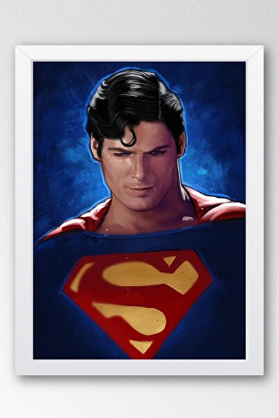 Saturn Tablou înrămat Superman - Pictură cu afiș de film