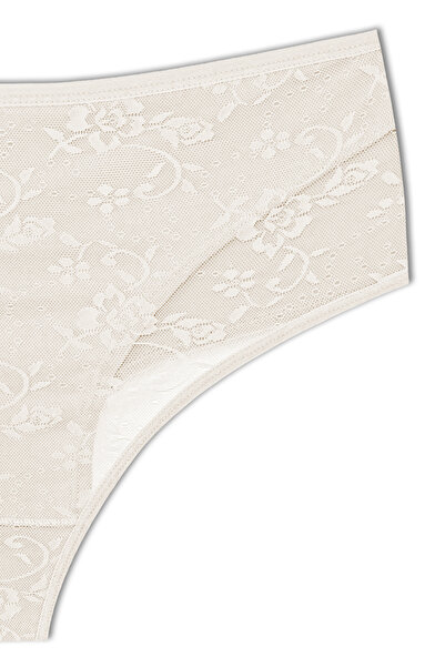 HNX Екрю, подвійна підкладка, мереживна, висока талія, бавовняні трусики-танго для жінок