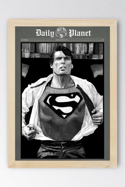 Saturn Tablou înrămat Superman - Pictură cu afiș de film