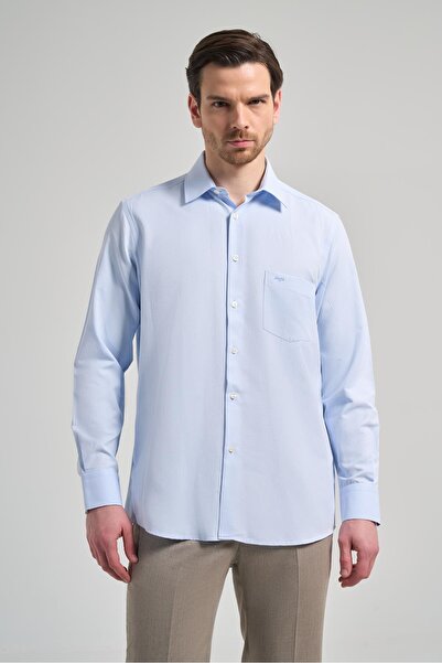 İmza Сорочка з довгими рукавами, коміром-стійкою, кишенями, з довгим рукавом, з візерунком, з підкладкою, з бавовняної тканини, класичного крою, зручна, 1004250171