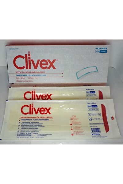 CLİVEX ŞEFFAF HAZIR PANSUMAN ÖRTÜ 9cmX30cm 25 ADET C6130P