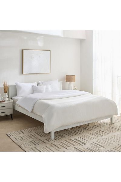 Home Box White Haven Broad Lace Border 5-Piece King Comforter Set 220x240 cm