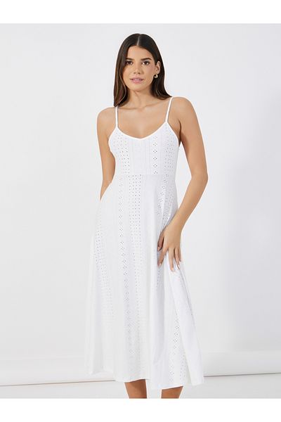 Styli Jersey Schiffli Slip Dress